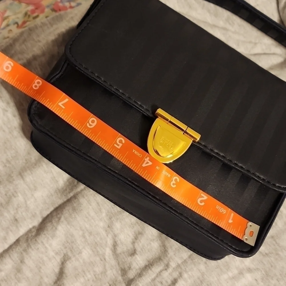 NINE West Navy Two Toned Striped Crossbody